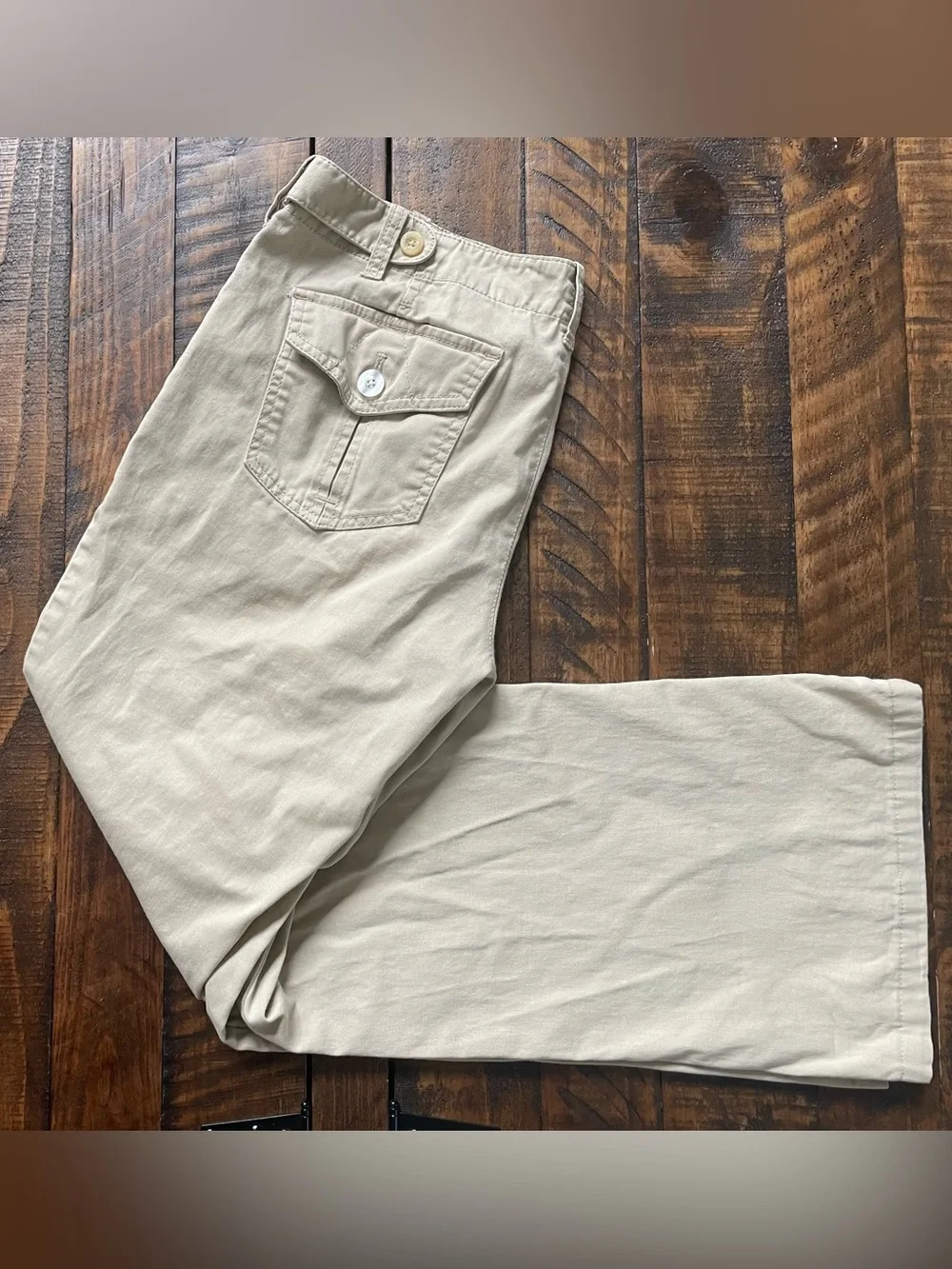 Canyon River Blues Women’s Low Rise Khaki Flare Leg Pants